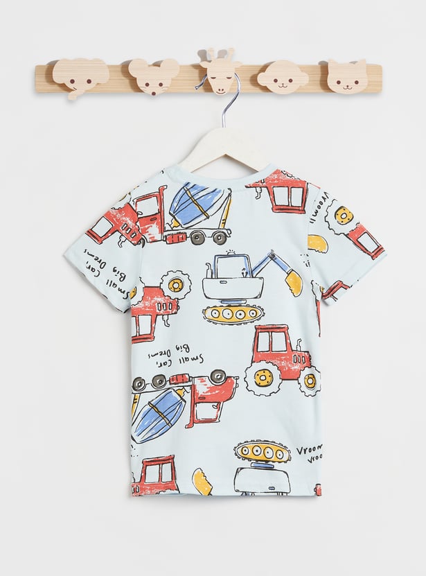 Juniors Vehicle Print T-shirt and Pyjama Set