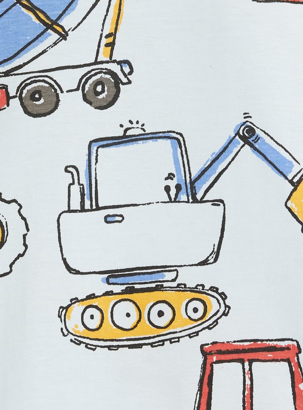 Juniors Vehicle Print T-shirt and Pyjama Set