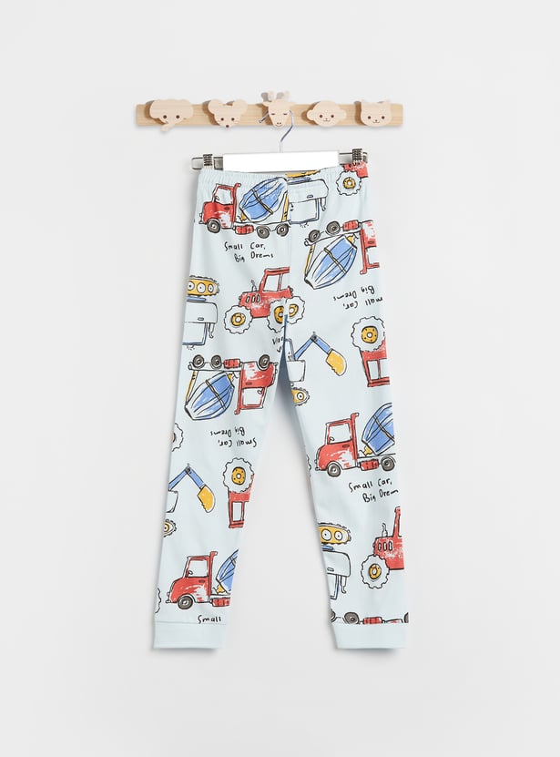 Juniors Vehicle Print T-shirt and Pyjama Set