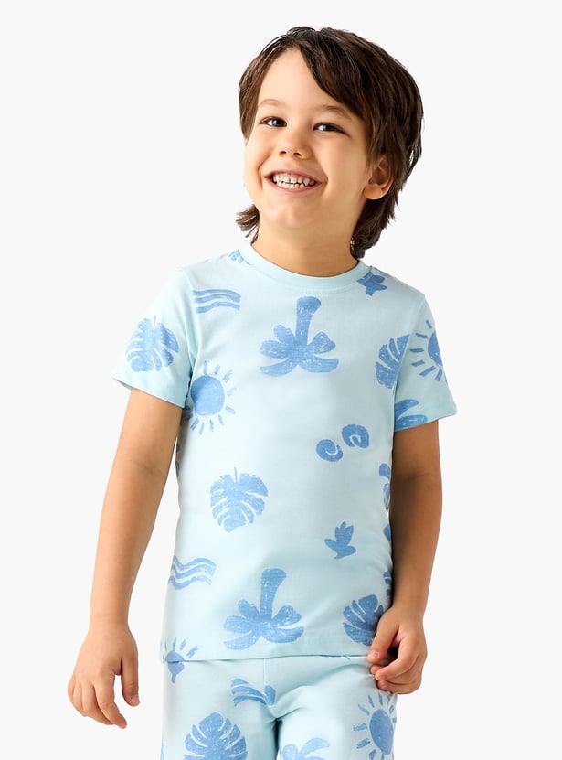 Juniors Printed T-shirt and Pyjama Set