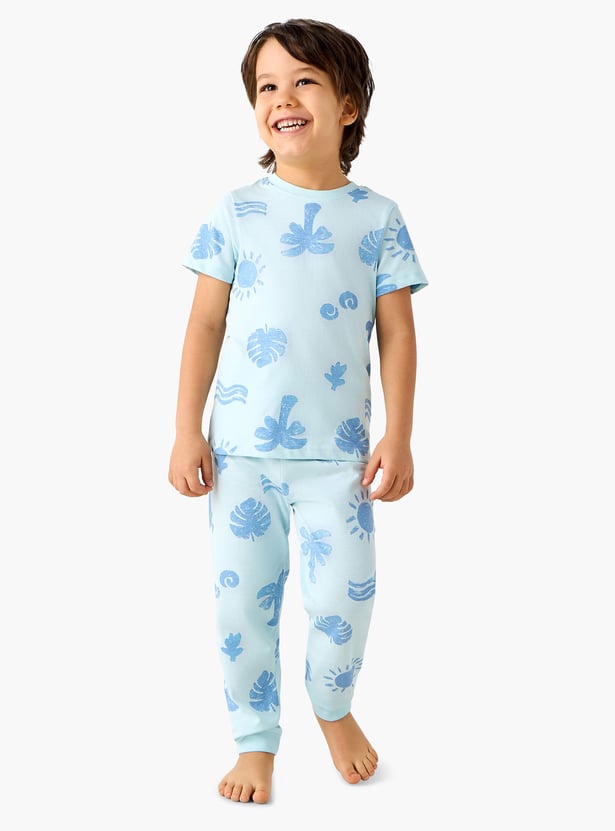 Juniors Printed T-shirt and Pyjama Set