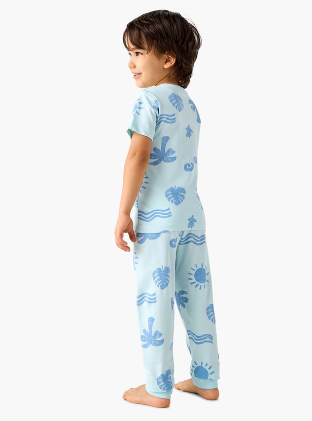 Juniors Printed T-shirt and Pyjama Set