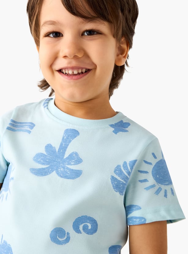 Juniors Printed T-shirt and Pyjama Set