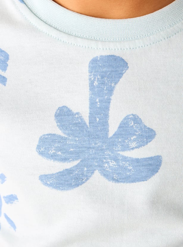 Juniors Printed T-shirt and Pyjama Set