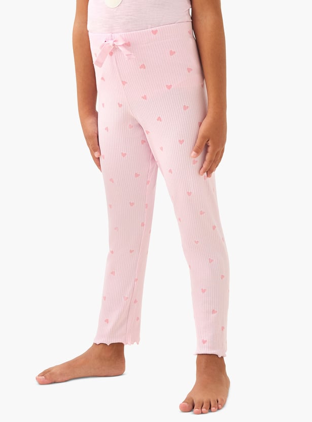 Juniors Floral Applique T-shirt and Pyjama Set