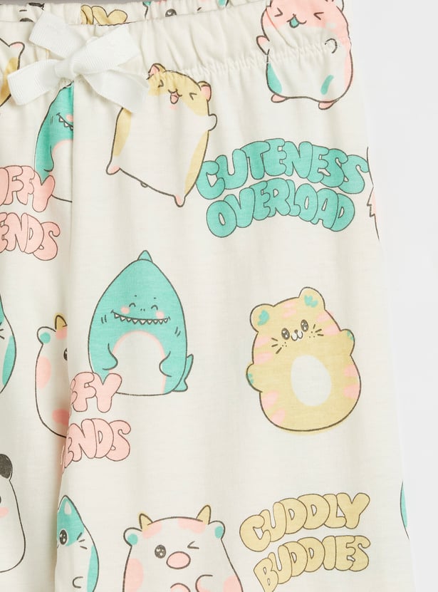 Juniors Printed T-shirt and Pyjama Set