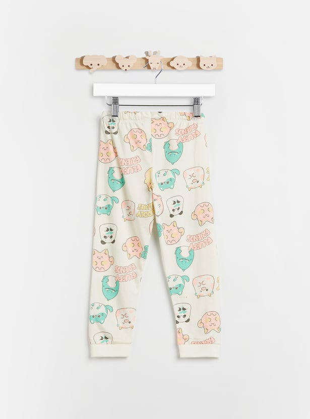 Juniors Printed T-shirt and Pyjama Set