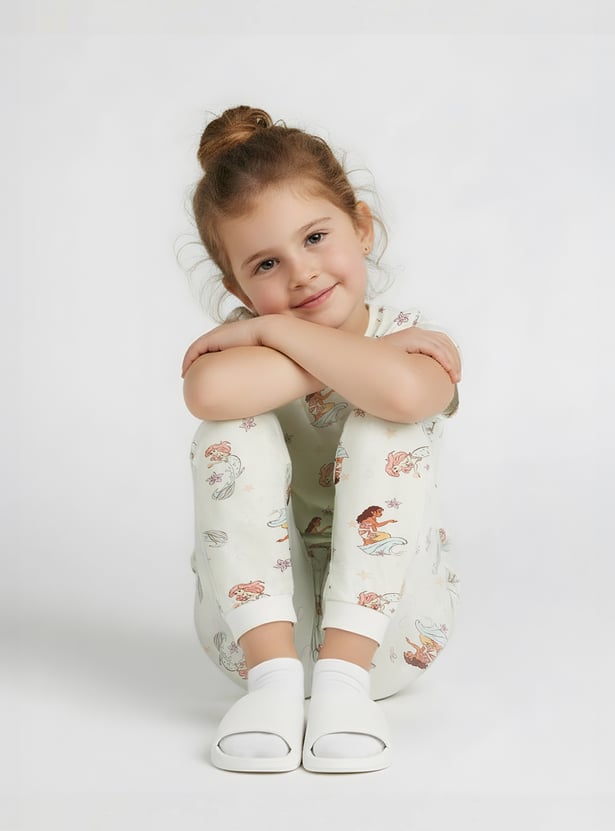 Moana and Princess Arial Print T-shirt and Pyjama Set