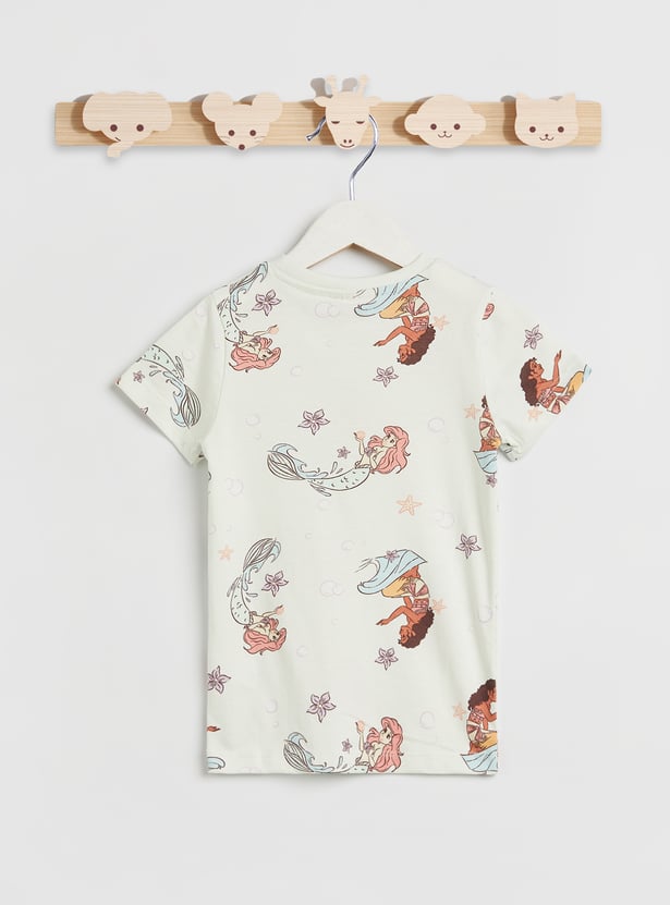 Moana and Princess Arial Print T-shirt and Pyjama Set