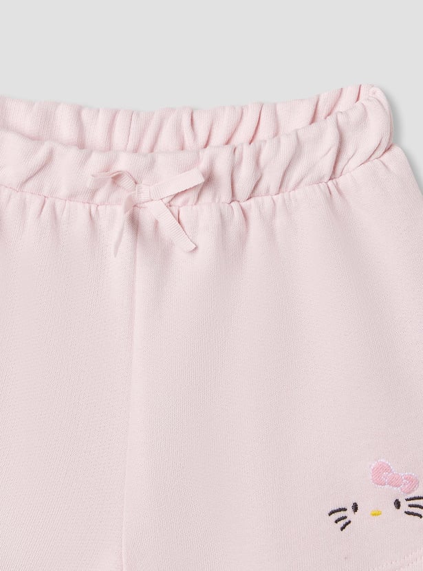 Sanrio Hello Kitty Print Shorts with Elasticated Waist - Set of 2