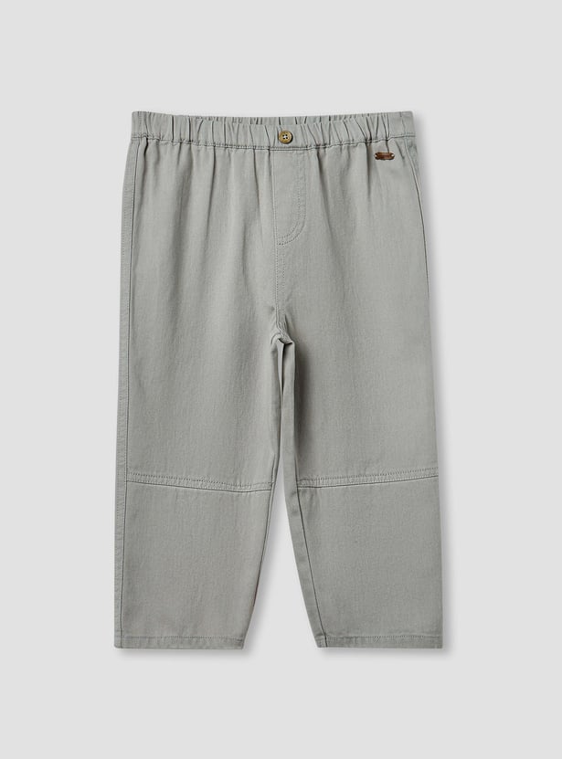 Giggles Solid Pants with Back Pocket