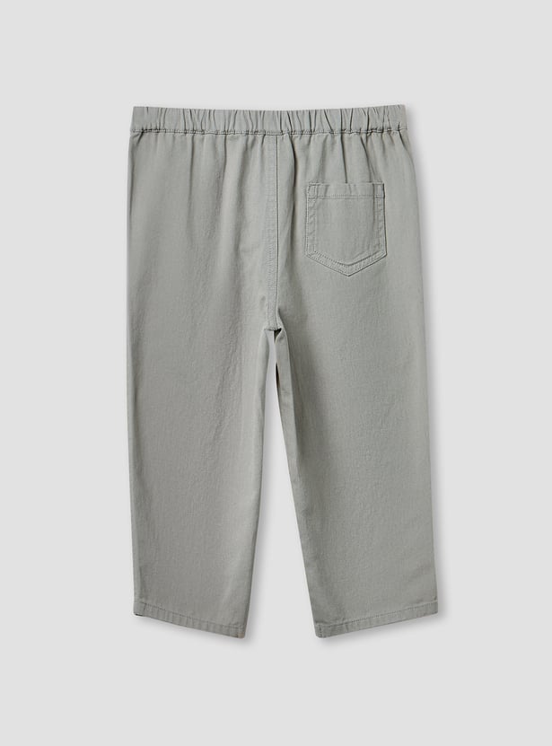 Giggles Solid Pants with Back Pocket