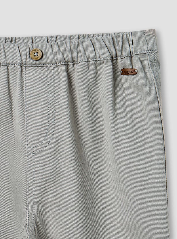 Giggles Solid Pants with Back Pocket