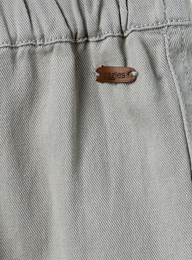 Giggles Solid Pants with Back Pocket