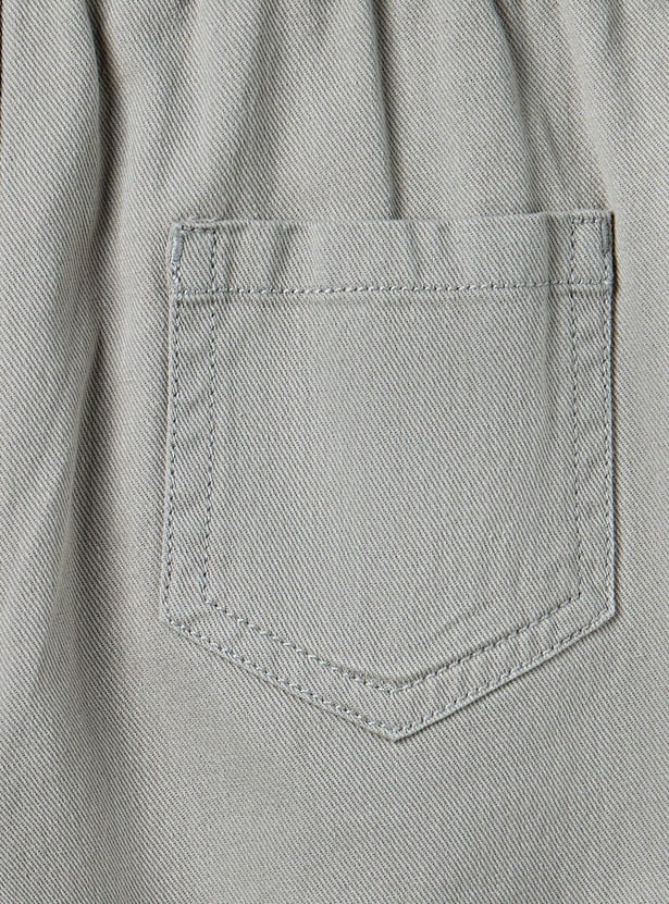 Giggles Solid Pants with Back Pocket