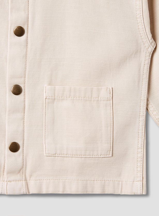 Juniors Solid Shirt with Pockets