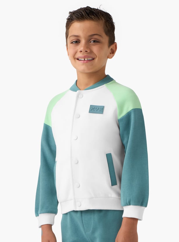 Juniors Colourblock Bomber Jacket and Joggers Set