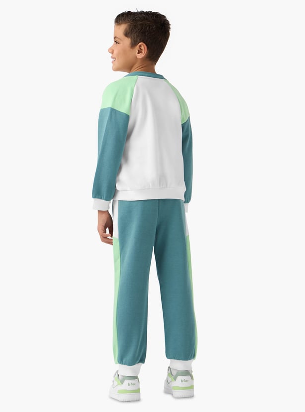 Juniors Colourblock Bomber Jacket and Joggers Set