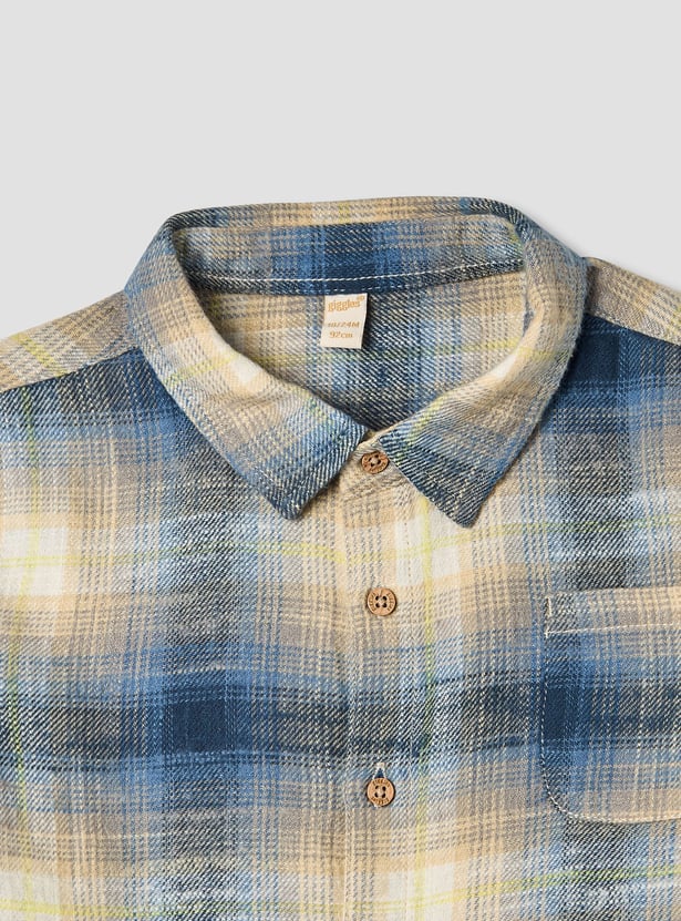Giggles Checked Shirt with Long Sleeves