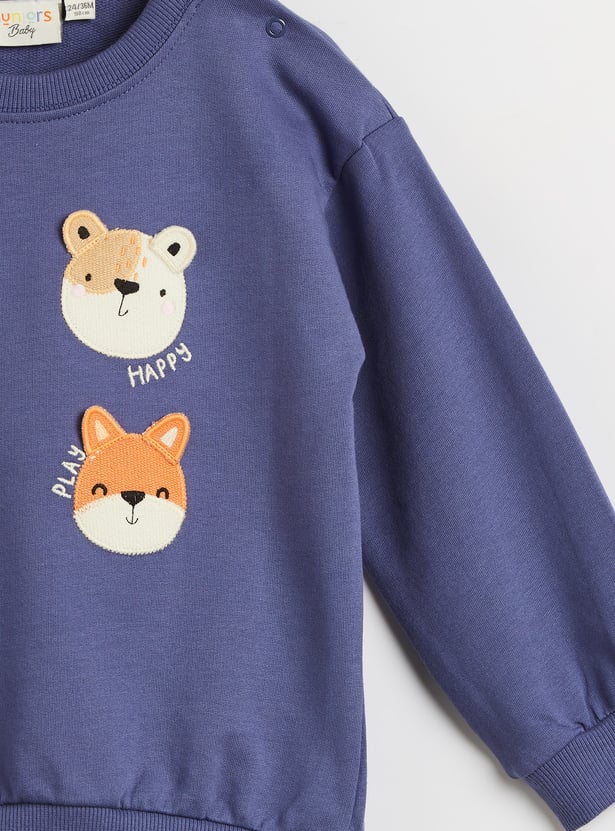 Juniors Applique Sweatshirt and Joggers Set