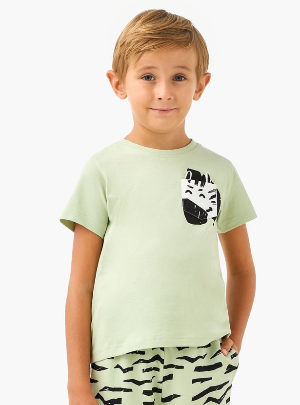Juniors Zebra Print T-shirt and Pyjama Set