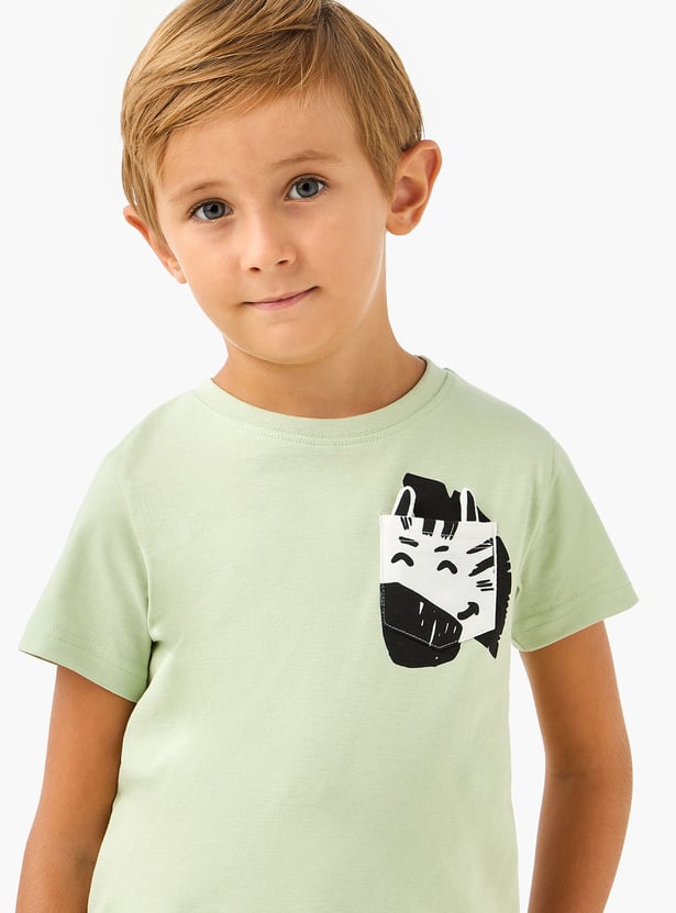 Juniors Zebra Print T-shirt and Pyjama Set