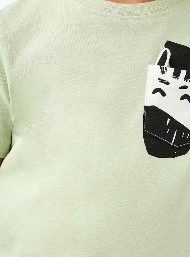 Juniors Zebra Print T-shirt and Pyjama Set