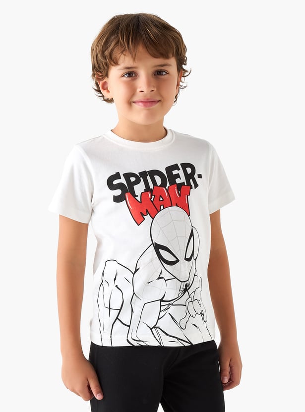Juniors Spider-Man Print T-shirt and Pyjama Set
