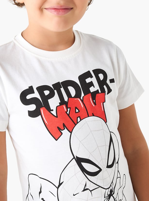 Juniors Spider-Man Print T-shirt and Pyjama Set