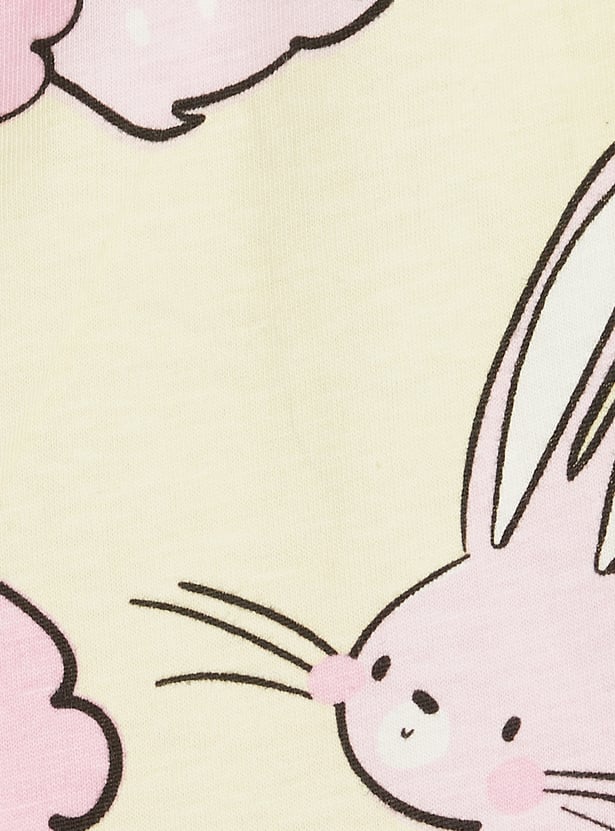 Juniors All-Over Bunny Print T-shirt and Pyjama Set