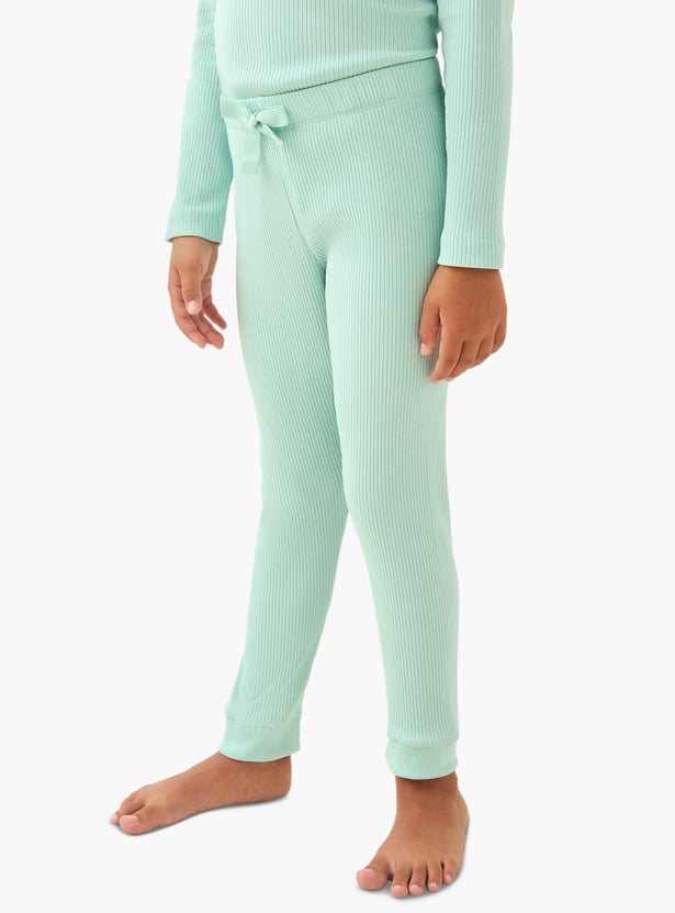 Juniors Ribbed T-shirt and Pyjama Set