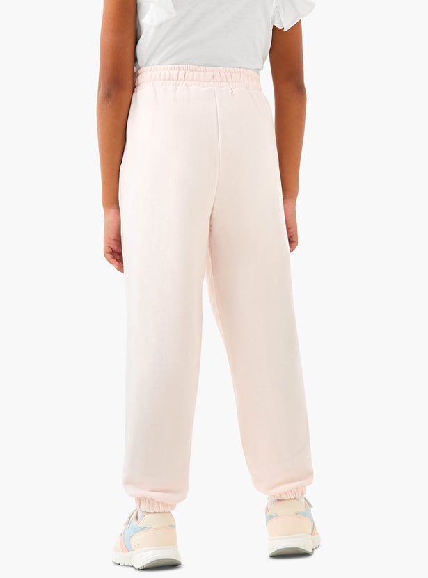 Juniors Bow Print Joggers with Drawstring Closure