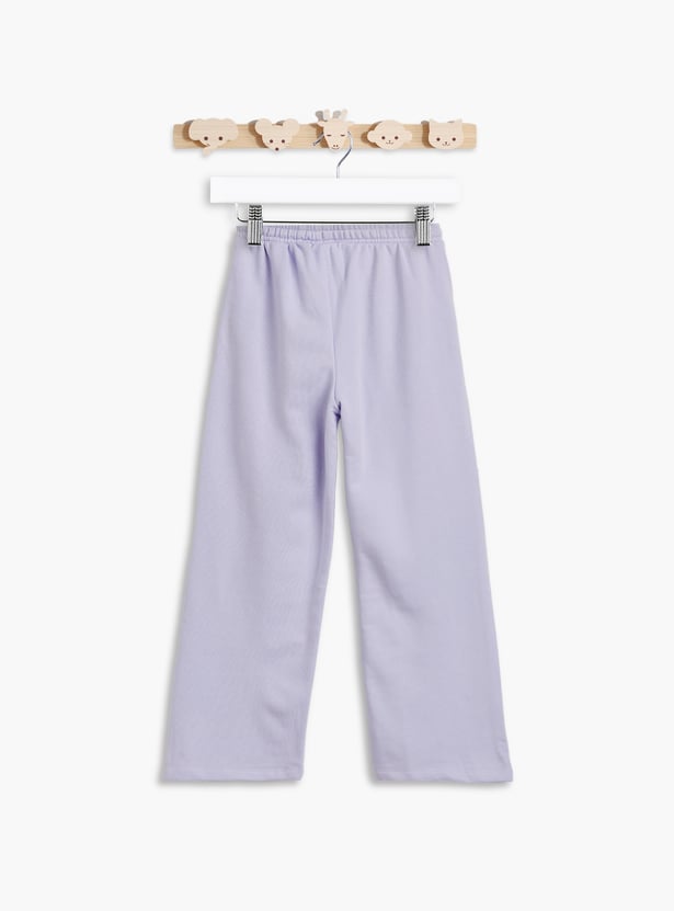 Juniors Bunny Print Joggers with Drawstring Closure and Pockets
