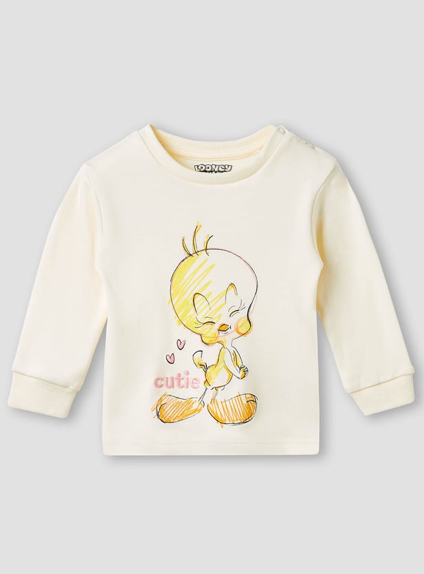 Juniors Tweety Print T-shirt and Pyjama Set