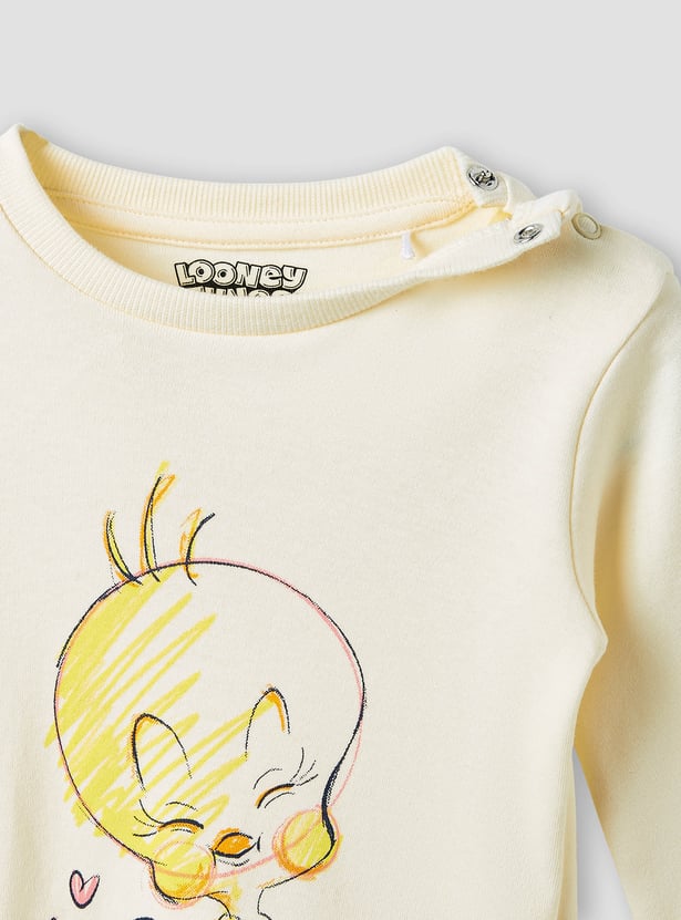Juniors Tweety Print T-shirt and Pyjama Set