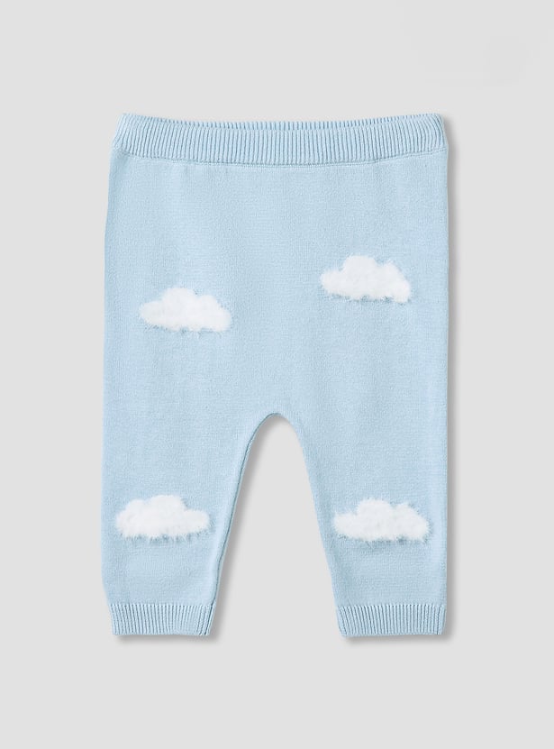 Juniors Cloud Print Knitted Sweatshirt and Pyjama Set