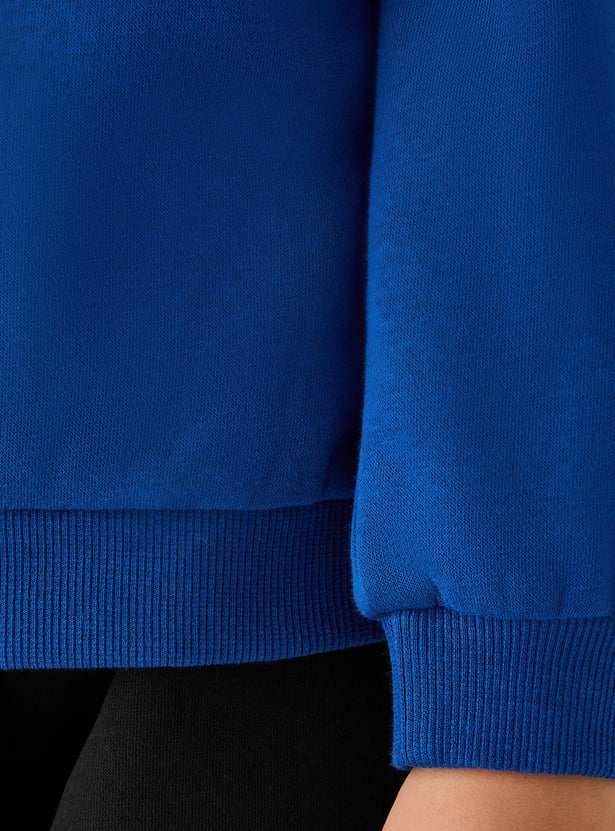 Kappa Logo Print Sweatshirt with Long Sleeves
