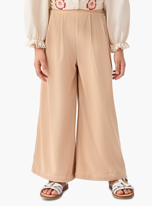 Juniors Ribbed Wide Leg Pants