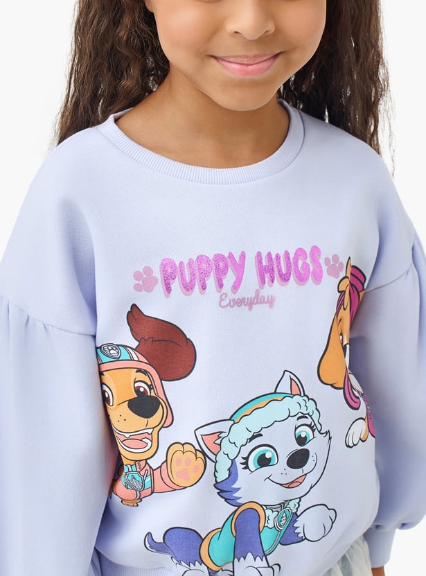 Juniors PAW Patrol Print Sweatshirt with Long Sleeves