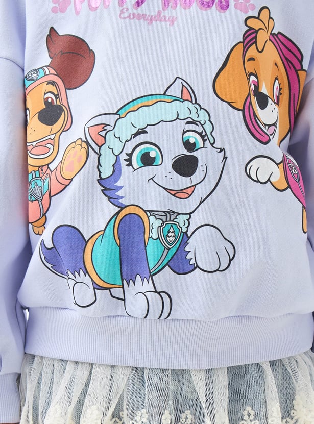 Juniors PAW Patrol Print Sweatshirt with Long Sleeves
