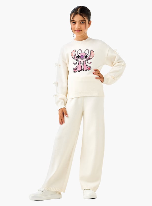 Angel Embroidered Sweatshirt and Track Pant Set