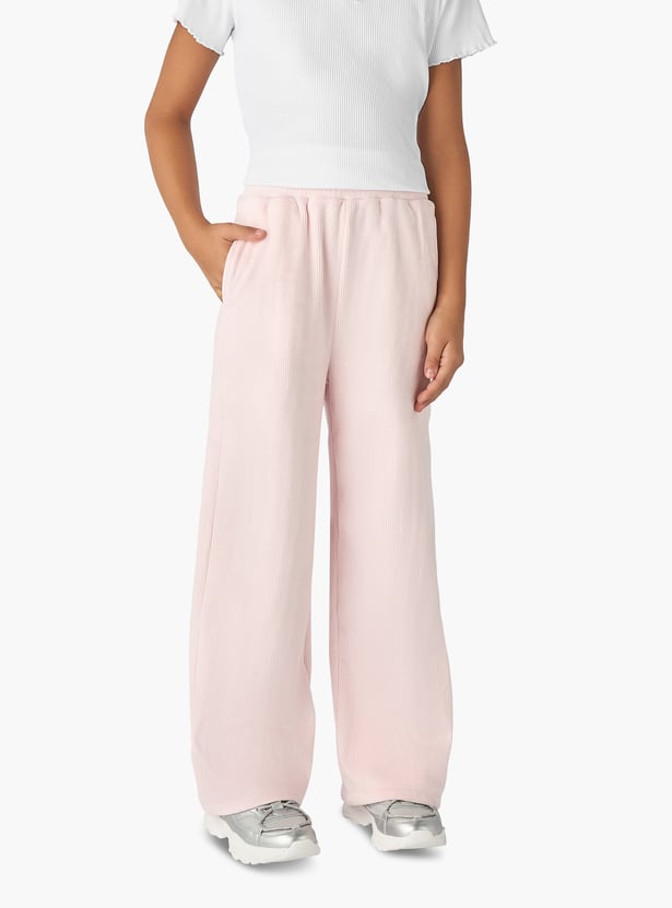 Juniors Ribbed Hooded Sweatshirt and Pants Set