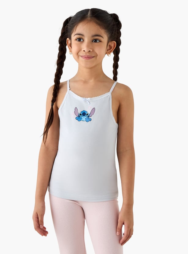 Juniors Stitch Print Camisole with Bow Accent - Set of 3