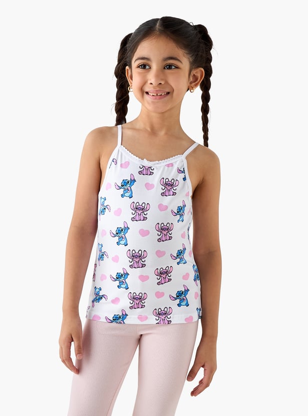 Juniors Stitch Print Camisole with Bow Accent - Set of 3
