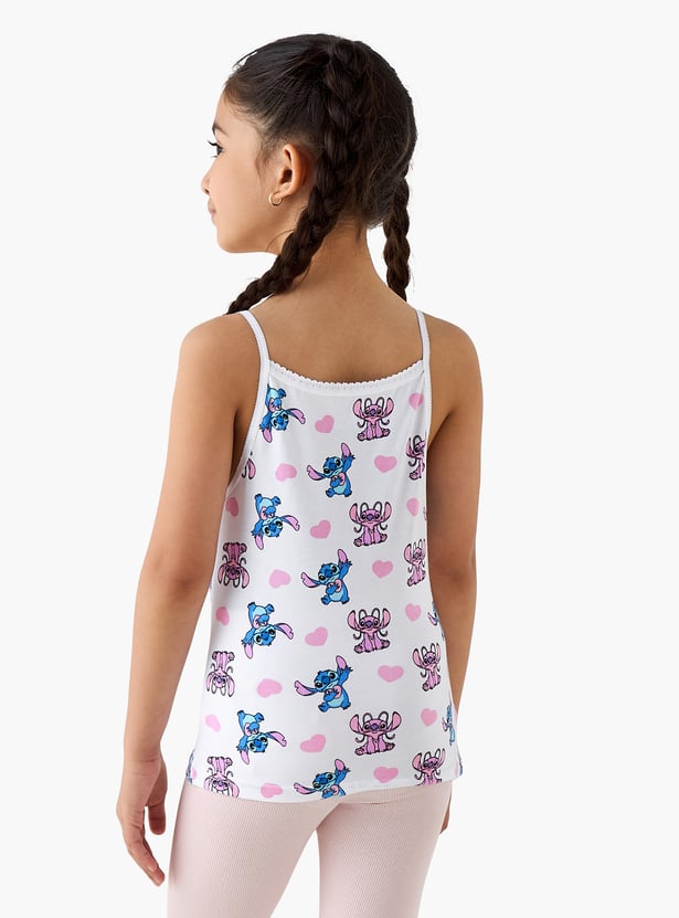 Juniors Stitch Print Camisole with Bow Accent - Set of 3