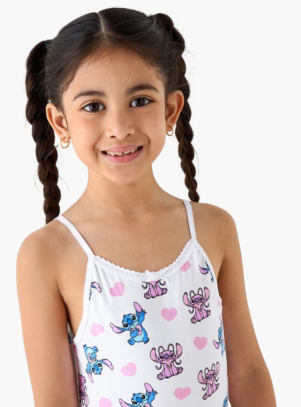 Juniors Stitch Print Camisole with Bow Accent - Set of 3