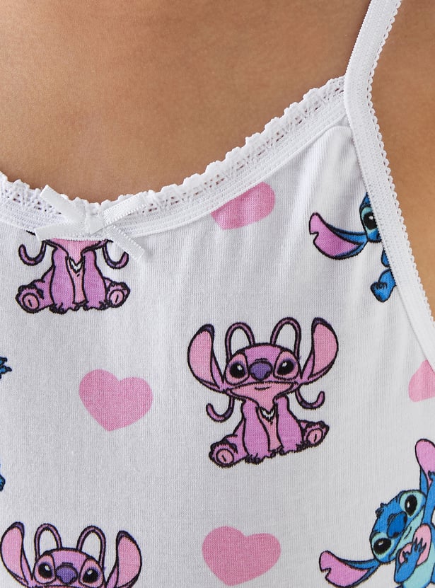 Juniors Stitch Print Camisole with Bow Accent - Set of 3