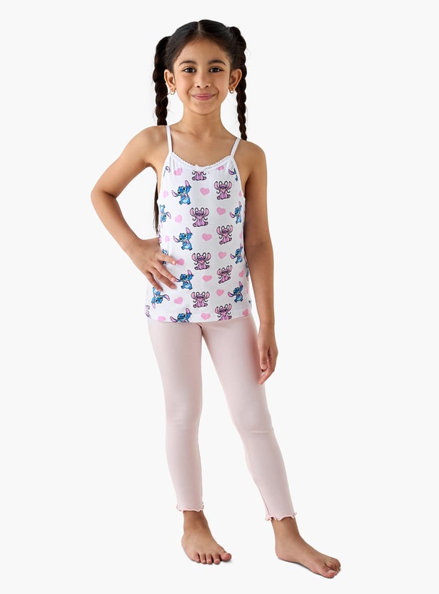 Juniors Stitch Print Camisole with Bow Accent - Set of 3