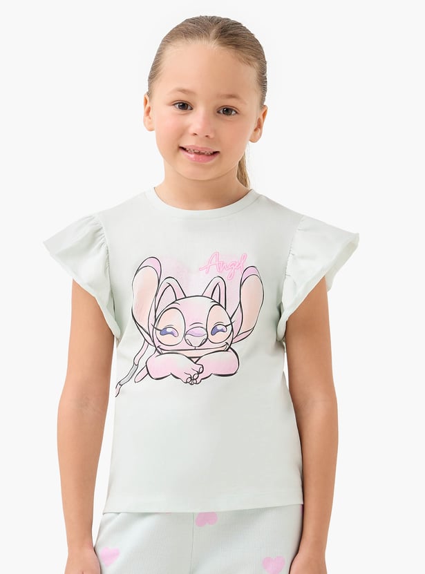 Stitch Print Top and Pyjama Set