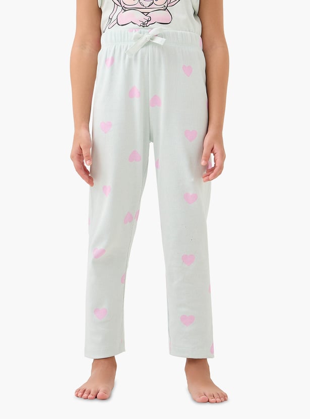 Stitch Print Top and Pyjama Set